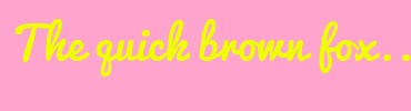 Image with Font Color F0FF00 and Background Color FFA5CD
